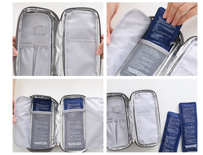New portable insulin ice pack medicine refrigerator box thick ice pack