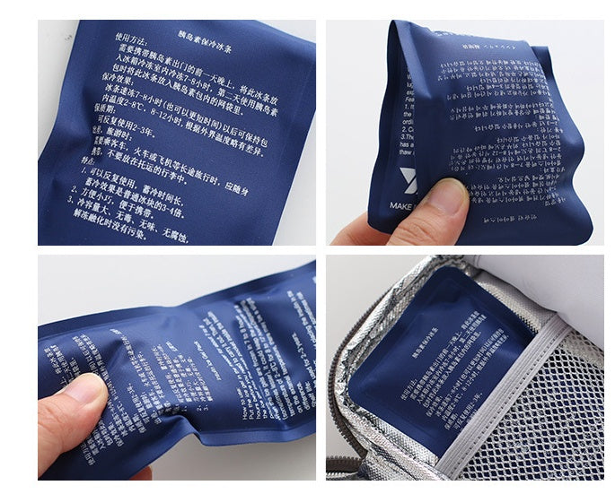 New portable insulin ice pack medicine refrigerator box thick ice pack
