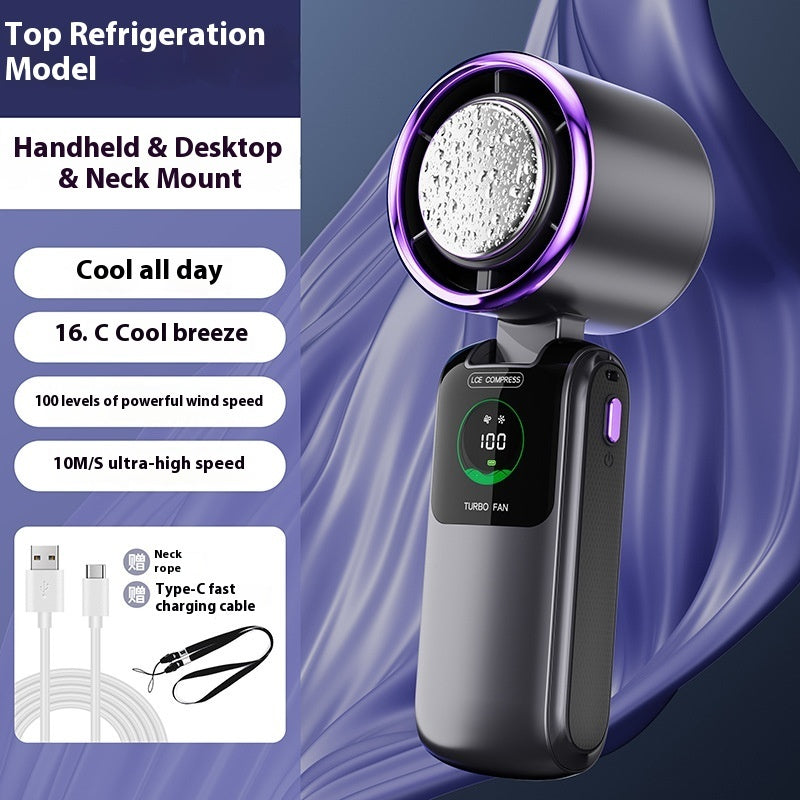 New Ice Pack High-Speed Handheld Eletirc Fan Speed