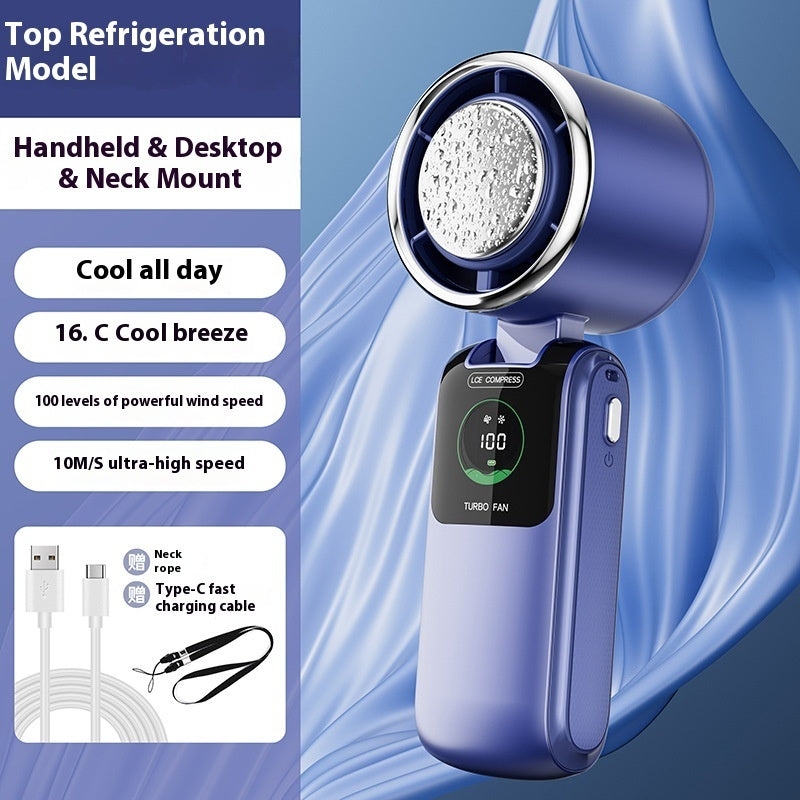 New Ice Pack High-Speed Handheld Eletirc Fan Speed