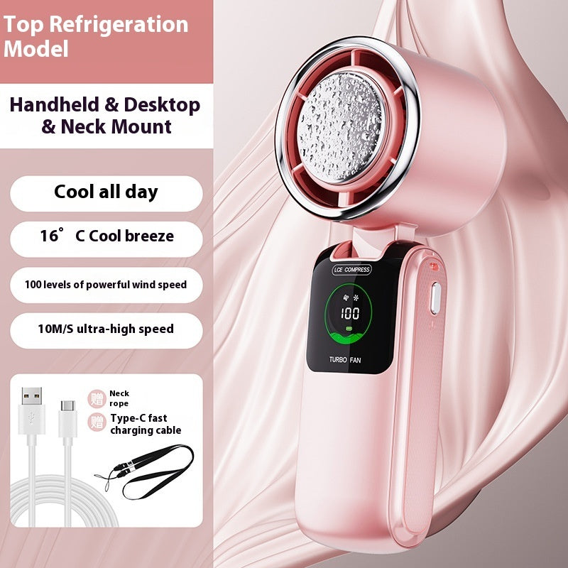 New Ice Pack High-Speed Handheld Eletirc Fan Speed