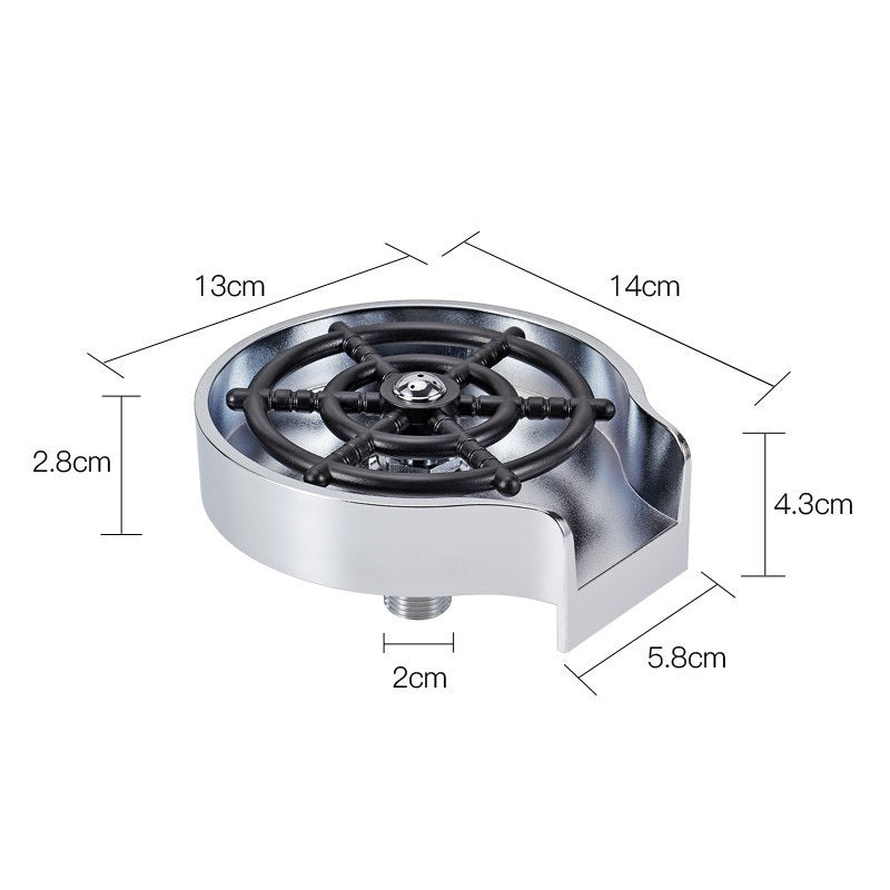 Bar Counter Cup Washer Sink High Pressure Spray Automatic Faucet Coffee Shop