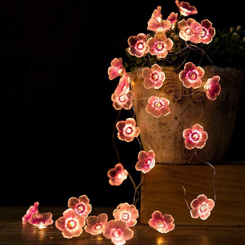 Led Copper Wire Light Flowers